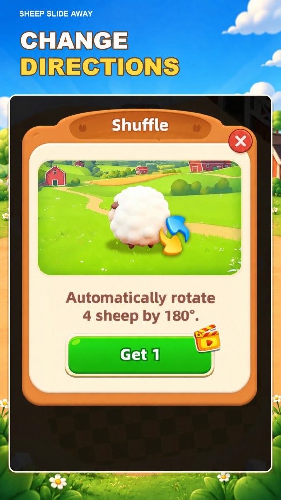 Shuffle power-up: automatically rotate sheep directions